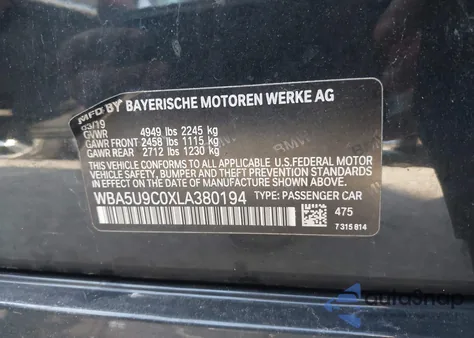 2020 BMW 3 Series M340I xDrive из США, поврежденный, VIN WBA5U9C0XLA380194